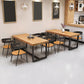 1/5 Pieces Rectangular Dining Table Set Industrial Style Wooden Dining Table with Chairs