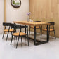 1/5 Pieces Rectangular Dining Table Set Industrial Style Wooden Dining Table with Chairs