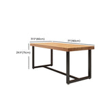 1/5ピース長方形のダイニングテーブルセット工業スタイルの木製ダイニングテーブル付き椅子付き
