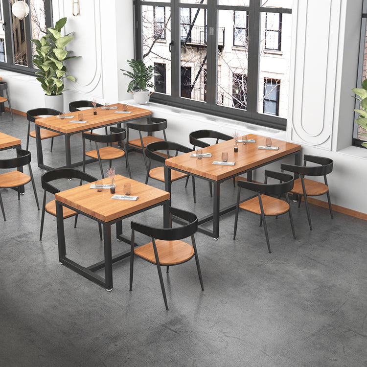 Ensemble de Table à manger rectangulaire, 1/5 pièces, Table et chaises en bois de Style industriel