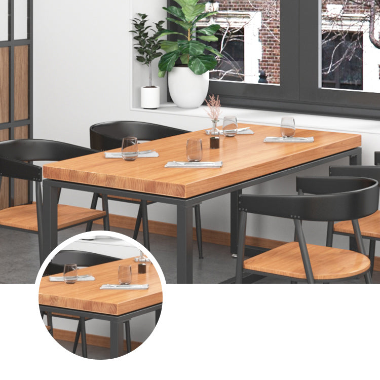 Ensemble de Table à manger rectangulaire, 1/5 pièces, Table et chaises en bois de Style industriel