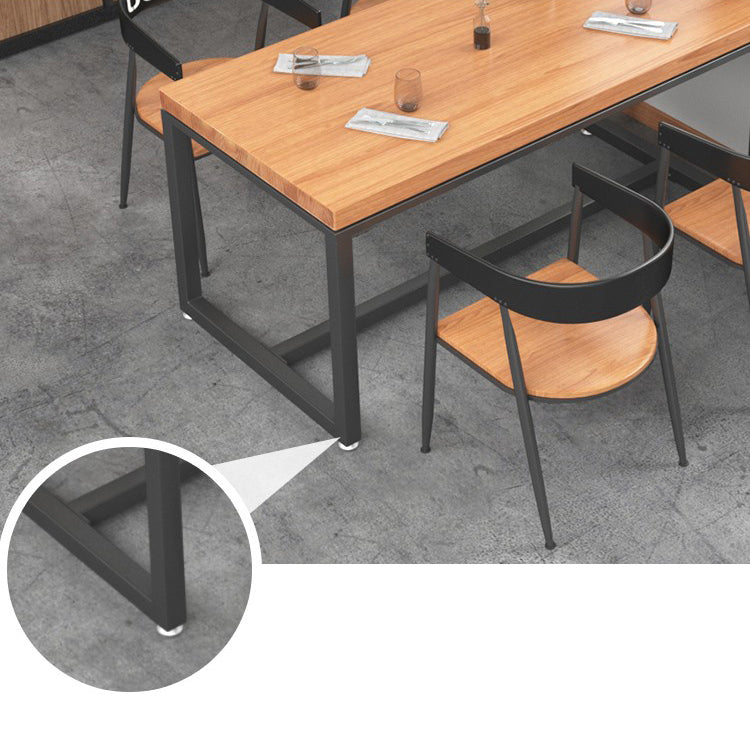 Ensemble de Table à manger rectangulaire, 1/5 pièces, Table et chaises en bois de Style industriel
