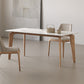 Modern Dining Room Set 1/2/3/4 Pieces Rectangle Sintered Stone Table and Armless Chairs 3 Pieces: Table, 2 Chairs Clearhalo 'Dining Room Sets' 'Dining Tables & Seating' 'dining_room_set' 'furn' 'furn_dining_room_set' 'Furniture' 'Kitchen & Dining Furniture' 6183967