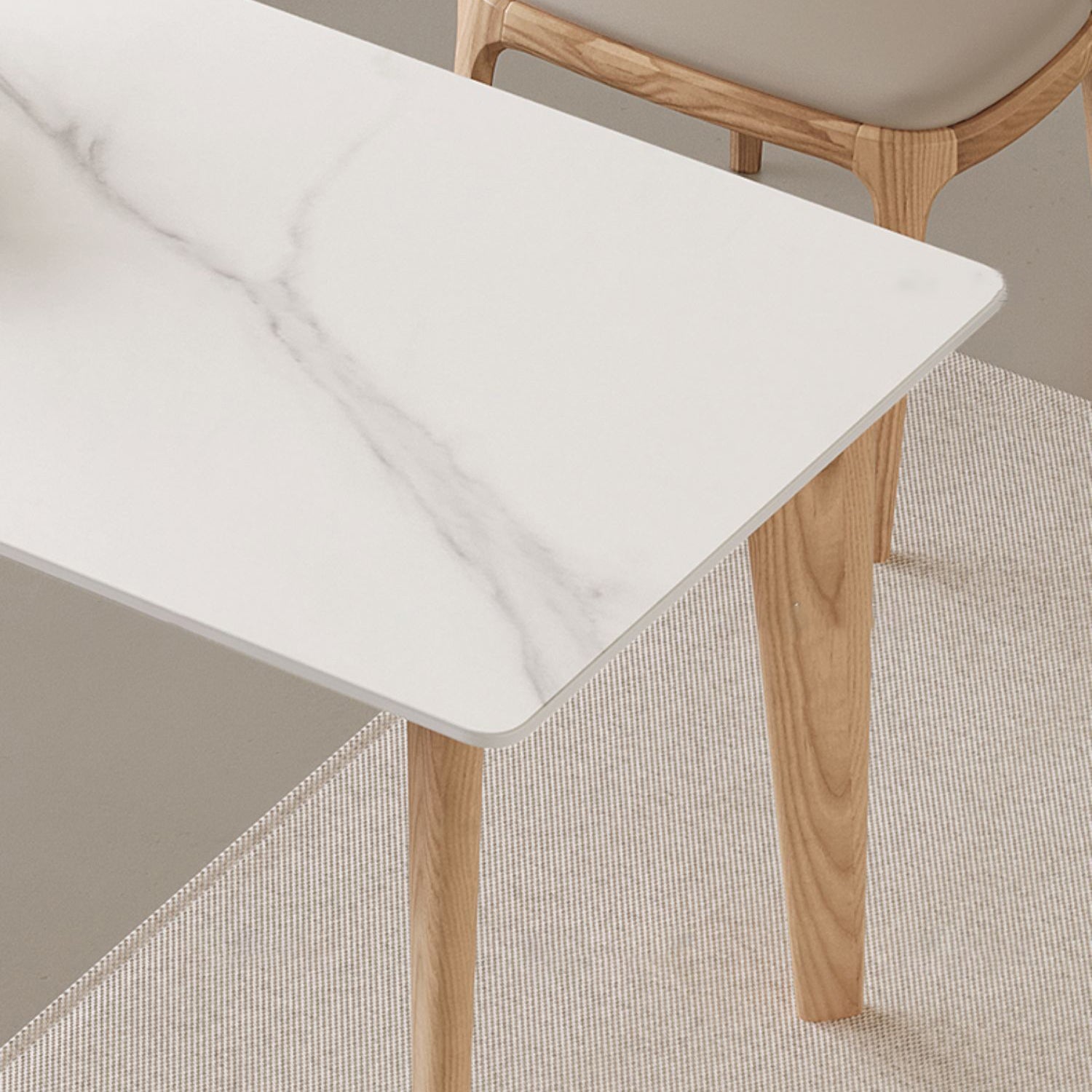 Modern Dining Room Set 1/2/3/4 Pieces Rectangle Sintered Stone Table and Armless Chairs Clearhalo 'Dining Room Sets' 'Dining Tables & Seating' 'dining_room_set' 'furn' 'furn_dining_room_set' 'Furniture' 'Kitchen & Dining Furniture' 6183971