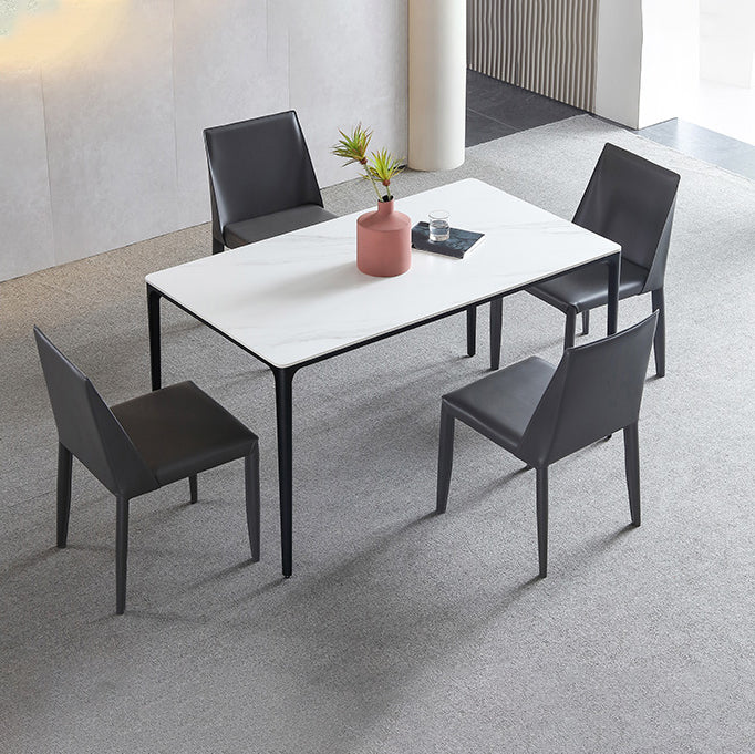 Juego de muebles de comedor moderno 1/4/5 Piezas Sillones de comedor de piedra sinterizada
