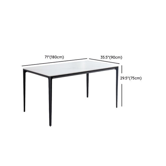 モダンなダイニングルームの家具セット1/4/5ピース焼結ストーンストーンダイニングテーブルアームレスチェア