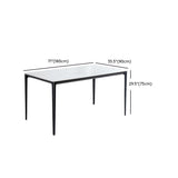 モダンなダイニングルームの家具セット1/4/5ピース焼結ストーンストーンダイニングテーブルアームレスチェア