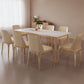 Rectangle Dining Table Set 1/2/6/7/9 Pieces Modern Sintered Stone Table Armless Chairs Clearhalo 'Dining Room Sets' 'Dining Tables & Seating' 'dining_room_set' 'furn' 'furn_dining_room_set' 'Furniture' 'Kitchen & Dining Furniture' 6184015