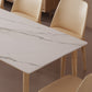 Rectangle Dining Table Set 1/2/6/7/9 Pieces Modern Sintered Stone Table Armless Chairs Clearhalo 'Dining Room Sets' 'Dining Tables & Seating' 'dining_room_set' 'furn' 'furn_dining_room_set' 'Furniture' 'Kitchen & Dining Furniture' 6184023