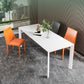 Juego de mesa de comedor de piedra sinterizada, mesa de comedor rectangular moderna de 1/4 piezas, sillas sin brazos