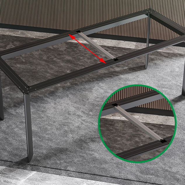 Juego de mesa de comedor de piedra sinterizada, mesa de comedor rectangular moderna de 1/4 piezas, sillas sin brazos
