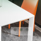 Juego de mesa de comedor de piedra sinterizada, mesa de comedor rectangular moderna de 1/4 piezas, sillas sin brazos