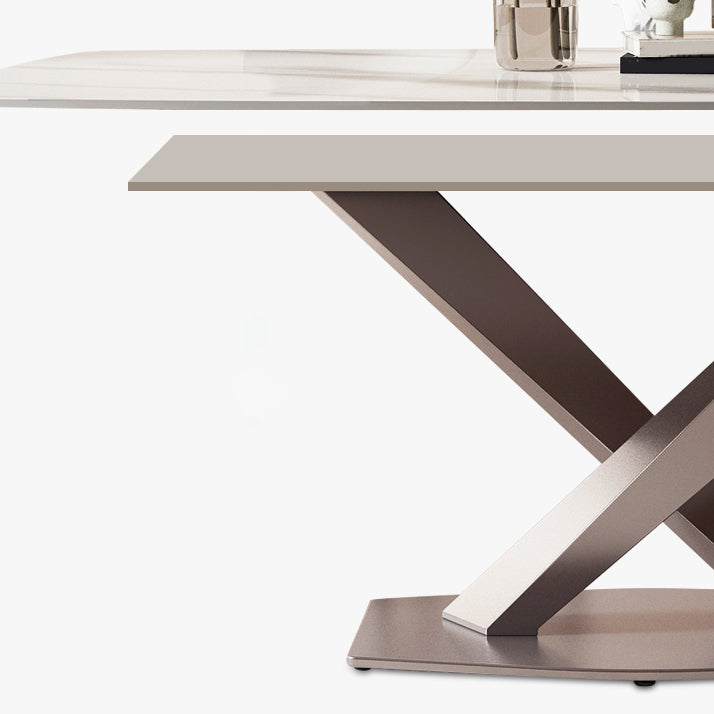 Sintered Stone Dining Table Sets 1/2/4/5/7 Pieces Modern Table Fuax Leather Chairs Clearhalo 'Dining Room Sets' 'Dining Tables & Seating' 'dining_room_set' 'furn' 'furn_dining_room_set' 'Furniture' 'Kitchen & Dining Furniture' 6184057