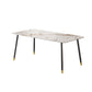 Juego de muebles de comedor nórdicos, mesa rectangular de piedra sinterizada, sillas sin brazos, 1/2/5/7 piezas