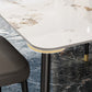 Juego de muebles de comedor nórdicos, mesa rectangular de piedra sinterizada, sillas sin brazos, 1/2/5/7 piezas