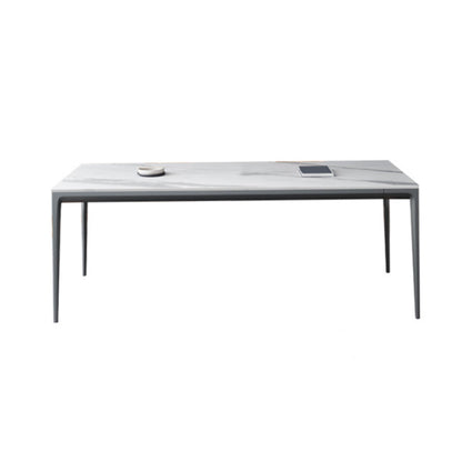 1/4/5/7 stukken eetmeubilair set moderne gesinterde stenen tafel en faux lederen stoelen
