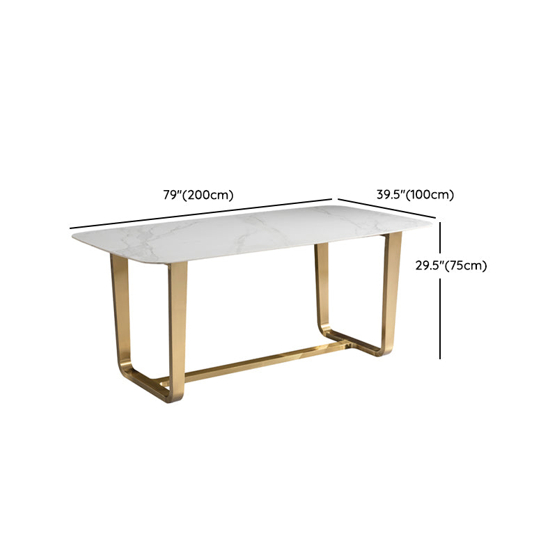 1/4/5/6 pièces Nordic Dining Room Set Table à manger en pierre fritté et fausses chaises en cuir