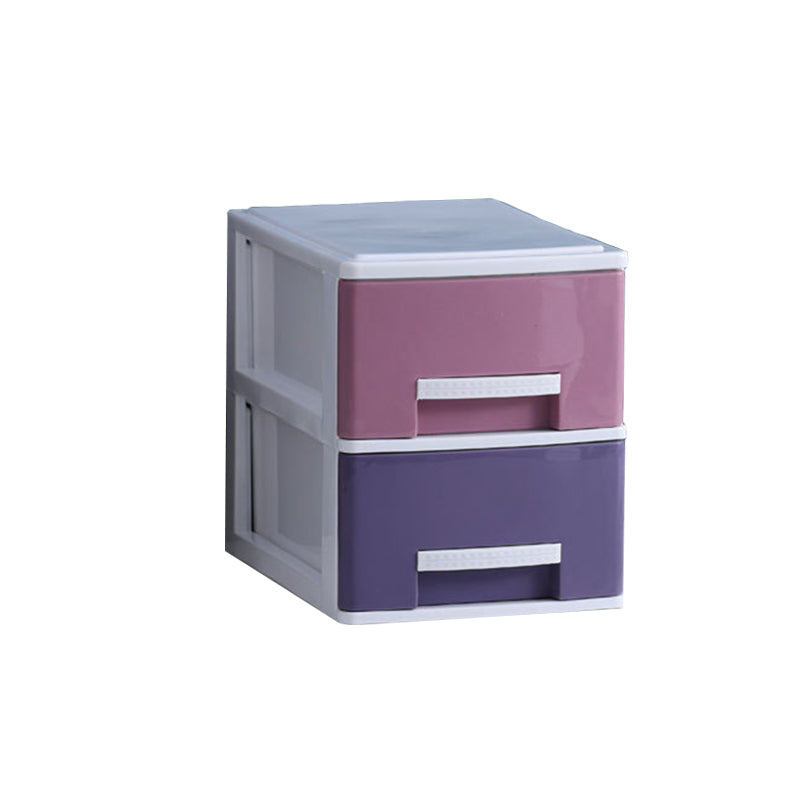 Plastic Contemporary File Cabinet Vertical File Cabinet with Drawers 6.7"L x 9.3"W x 7.9"H Dark Purple Clearhalo 'Filing Cabinets' 'filling_cabinets' 'furn' 'furn_filling_cabinets' 'Furniture' 'Office Furniture' 6184154