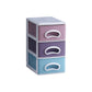 Plastic Contemporary File Cabinet Vertical File Cabinet with Drawers 6.7"L x 9.3"W x 11.8"H Light Purple Clearhalo 'Filing Cabinets' 'filling_cabinets' 'furn' 'furn_filling_cabinets' 'Furniture' 'Office Furniture' 6184170