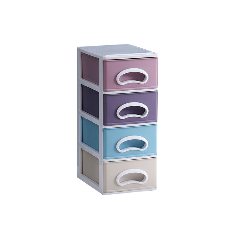 Plastic Contemporary File Cabinet Vertical File Cabinet with Drawers 6.7"L x 9.3"W x 15.7"H Light Purple Clearhalo 'Filing Cabinets' 'filling_cabinets' 'furn' 'furn_filling_cabinets' 'Furniture' 'Office Furniture' 6184171