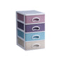 Plastic Contemporary File Cabinet Vertical File Cabinet with Drawers 9.8"L x 13.4"W x 16.1"H Light Purple Clearhalo 'Filing Cabinets' 'filling_cabinets' 'furn' 'furn_filling_cabinets' 'Furniture' 'Office Furniture' 6184173