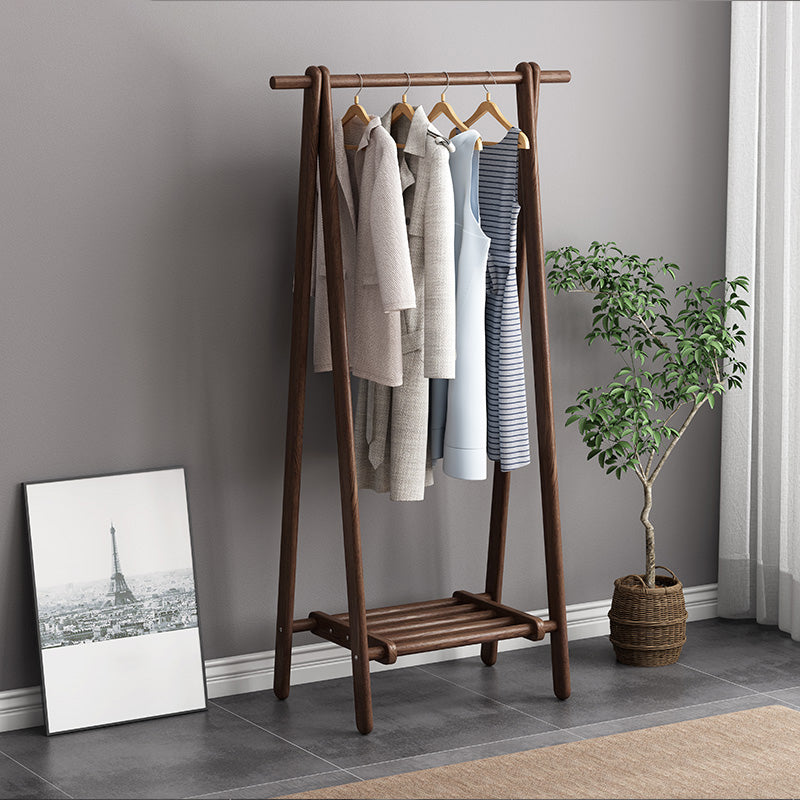 Contemporary Coat Hanger Solid Ash Wood Shelve Design Coat Rack for Living Room