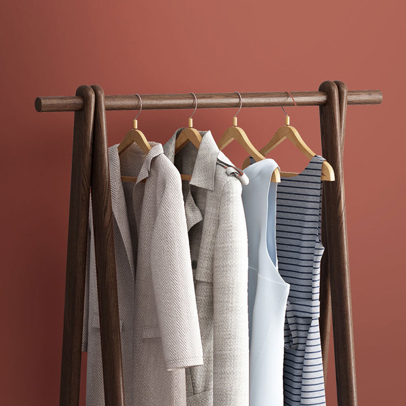 Eigentijdse jas hanger vaste as houten scharnier rek voor woonkamer