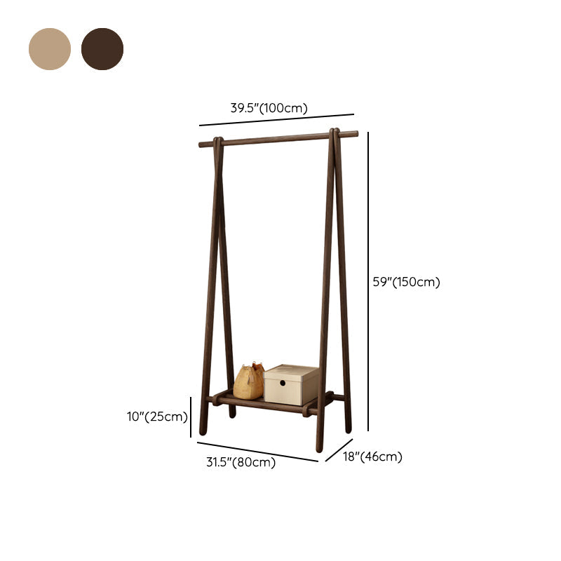 Eigentijdse jas hanger vaste as houten scharnier rek voor woonkamer