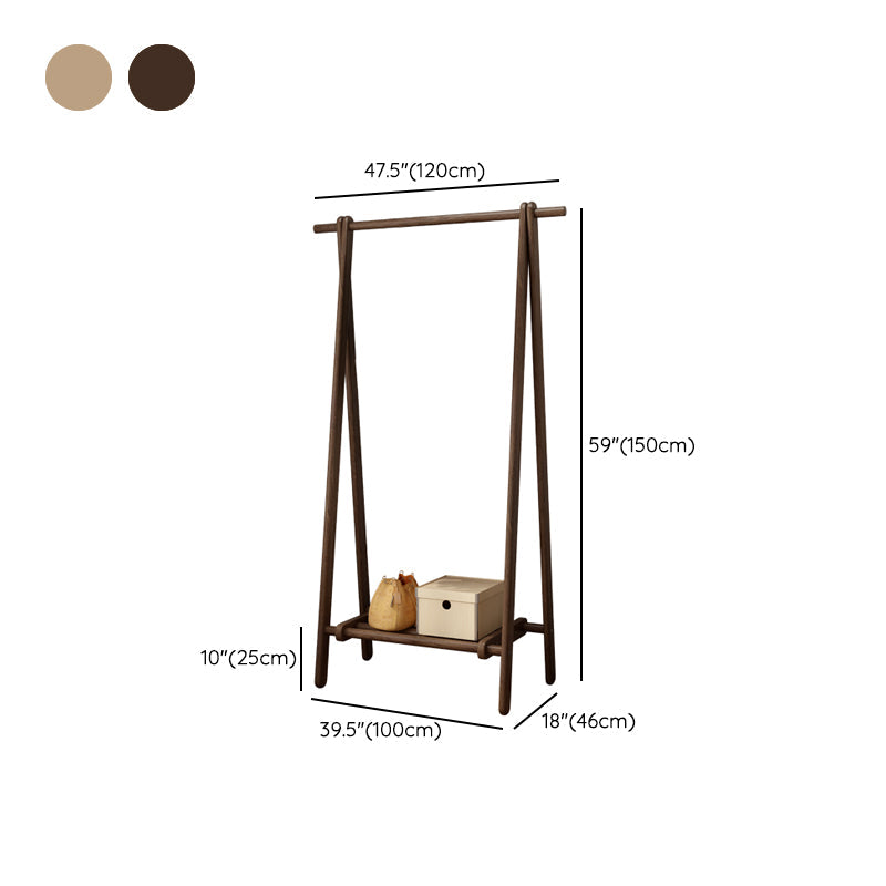 Eigentijdse jas hanger vaste as houten scharnier rek voor woonkamer