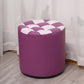 Contemporary Pouf Ottoman Faux Leather Upholstered Tufted Square Pattern Round Ottoman Violet 1 Piece Clearhalo 'furn' 'furn_ottomans_poufs' 'Furniture' 'Living Room Furniture' 'Ottomans & Poufs' 'ottomans_poufs' 6184208