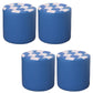 Contemporary Pouf Ottoman Faux Leather Upholstered Tufted Square Pattern Round Ottoman Blue 4 Piece Set Clearhalo 'furn' 'furn_ottomans_poufs' 'Furniture' 'Living Room Furniture' 'Ottomans & Poufs' 'ottomans_poufs' 6184222