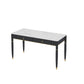 Contemporary Parsons Office Desk Black and White Writing Desk with Drawers