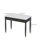 Contemporary Parsons Office Desk Black and White Writing Desk with Drawers
