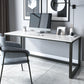 Industrial Grey Writing Desk Marble Office Desk with Metal Legs 51.2"L x 27.6"W x 29.5"H Clearhalo 'furn' 'furn_office_desk' 'Furniture' 'Office Desks' 'Office Furniture' 'office_desk' 6184364