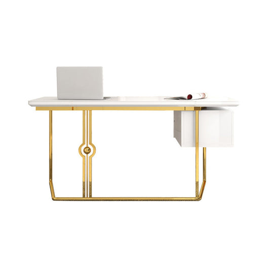 Table de travail de style moderne Rectangle Glass Writing Desk