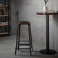 Industrial Brown Counter Stool Leather Square Stool with Black Metal Frame Clearhalo 'Bar Furniture' 'Bar Stools' 'bar_stools' 'furn' 'furn_bar_stools' 'Furniture' 'Kitchen & Dining Furniture' 6184544
