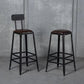 Industrial Brown Counter Stool Leather Square Stool with Black Metal Frame Clearhalo 'Bar Furniture' 'Bar Stools' 'bar_stools' 'furn' 'furn_bar_stools' 'Furniture' 'Kitchen & Dining Furniture' 6184568