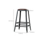 Industrial Brown Counter Stool Leather Square Stool with Black Metal Frame Clearhalo 'Bar Furniture' 'Bar Stools' 'bar_stools' 'furn' 'furn_bar_stools' 'Furniture' 'Kitchen & Dining Furniture' 6184596