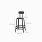 Industrial Brown Counter Stool Leather Square Stool with Black Metal Frame Clearhalo 'Bar Furniture' 'Bar Stools' 'bar_stools' 'furn' 'furn_bar_stools' 'Furniture' 'Kitchen & Dining Furniture' 6184597