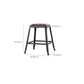 Industrial Brown Counter Stool Leather Square Stool with Black Metal Frame Clearhalo 'Bar Furniture' 'Bar Stools' 'bar_stools' 'furn' 'furn_bar_stools' 'Furniture' 'Kitchen & Dining Furniture' 6184600