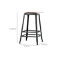 Industrial Brown Counter Stool Leather Square Stool with Black Metal Frame Clearhalo 'Bar Furniture' 'Bar Stools' 'bar_stools' 'furn' 'furn_bar_stools' 'Furniture' 'Kitchen & Dining Furniture' 6184602