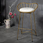 Industrial Metal Round Barstool Patio Bar Stool with Metal Legs Clearhalo 'Bar Furniture' 'Bar Stools' 'bar_stools' 'furn' 'furn_bar_stools' 'Furniture' 'Kitchen & Dining Furniture' 6184665