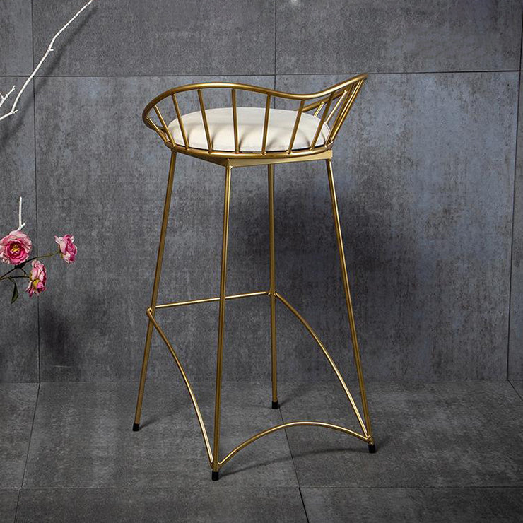 Industrial Metal Round Barstool Patio Bar Stool with Metal Legs Clearhalo 'Bar Furniture' 'Bar Stools' 'bar_stools' 'furn' 'furn_bar_stools' 'Furniture' 'Kitchen & Dining Furniture' 6184668