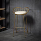 Industrial Metal Round Barstool Patio Bar Stool with Metal Legs Gold 1 Piece Clearhalo 'Bar Furniture' 'Bar Stools' 'bar_stools' 'furn' 'furn_bar_stools' 'Furniture' 'Kitchen & Dining Furniture' 6184669