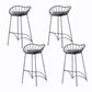 Industrial Metal Round Barstool Patio Bar Stool with Metal Legs Black 4 Piece Set Clearhalo 'Bar Furniture' 'Bar Stools' 'bar_stools' 'furn' 'furn_bar_stools' 'Furniture' 'Kitchen & Dining Furniture' 6184670