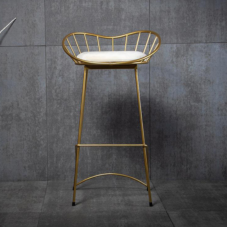 Industrial Metal Round Barstool Patio Bar Stool with Metal Legs Clearhalo 'Bar Furniture' 'Bar Stools' 'bar_stools' 'furn' 'furn_bar_stools' 'Furniture' 'Kitchen & Dining Furniture' 6184671