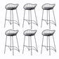 Industrial Metal Round Barstool Patio Bar Stool with Metal Legs Black 6 Piece Set Clearhalo 'Bar Furniture' 'Bar Stools' 'bar_stools' 'furn' 'furn_bar_stools' 'Furniture' 'Kitchen & Dining Furniture' 6184672