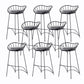 Industrial Metal Round Barstool Patio Bar Stool with Metal Legs Black 8 Piece Set Clearhalo 'Bar Furniture' 'Bar Stools' 'bar_stools' 'furn' 'furn_bar_stools' 'Furniture' 'Kitchen & Dining Furniture' 6184674