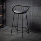 Industrial Metal Round Barstool Patio Bar Stool with Metal Legs Clearhalo 'Bar Furniture' 'Bar Stools' 'bar_stools' 'furn' 'furn_bar_stools' 'Furniture' 'Kitchen & Dining Furniture' 6184683