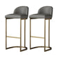 Industrial Low Back Stool PU Leather Counter Stool with Metal Legs 2 Piece Set Clearhalo 'Bar Furniture' 'Bar Stools' 'bar_stools' 'furn' 'furn_bar_stools' 'Furniture' 'Kitchen & Dining Furniture' 6184689